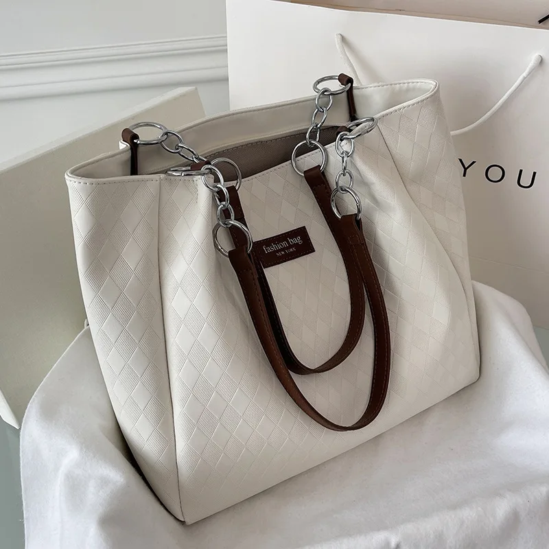 New Luxury Handbag Women Diamond Pattern Messenger Bags Designer Brand Large Capacity Pu Leather Shoulder Bag Female Ladies Tote