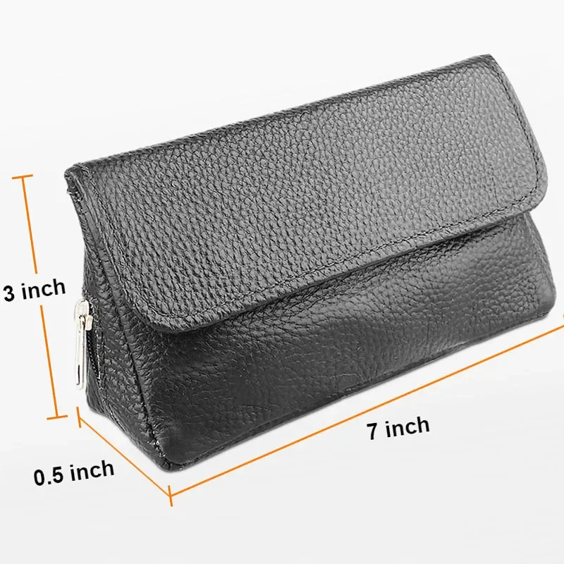 Black Brown Leather Tobacco Bag Pipe Pouch Case Smoking Bag For 2 Pipes Tamper Filter Tool Cleaner Preserve Freshness