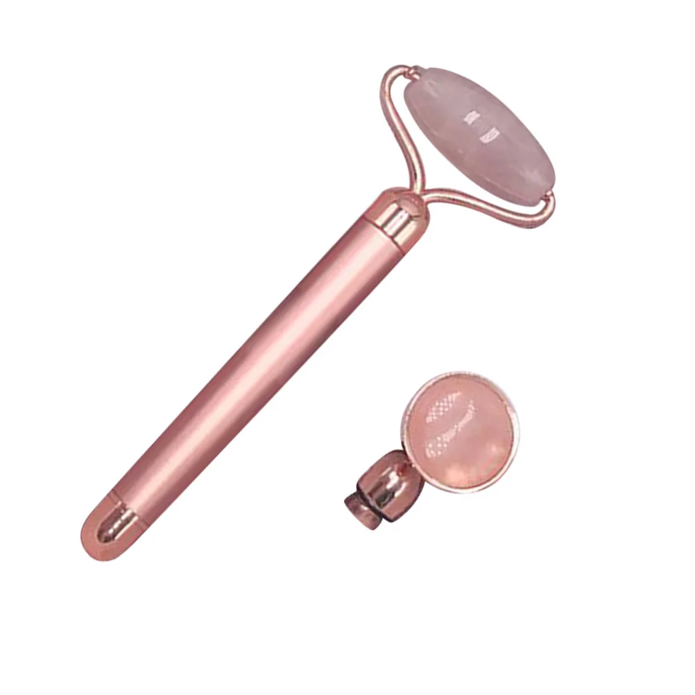 1 Set Jade Roller Rose Gold Face Slimming Massager Portable Skin Tightener Blood Beauty Tool