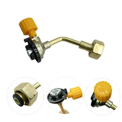 Adaptador de recarga de tanques de Gas para Camping, Conector de recarga de tanque de cilindro de butano, válvula de carga de tanques de Gas de Picnic, Conector directo de recarga