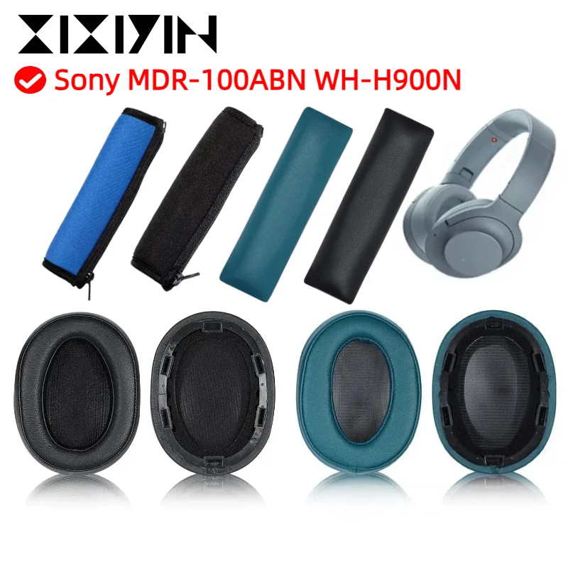 1 Pair Replacement Ear Pads For Sony MDR-100ABN WH-H900N Headphones Softer Protein Leather Earpads