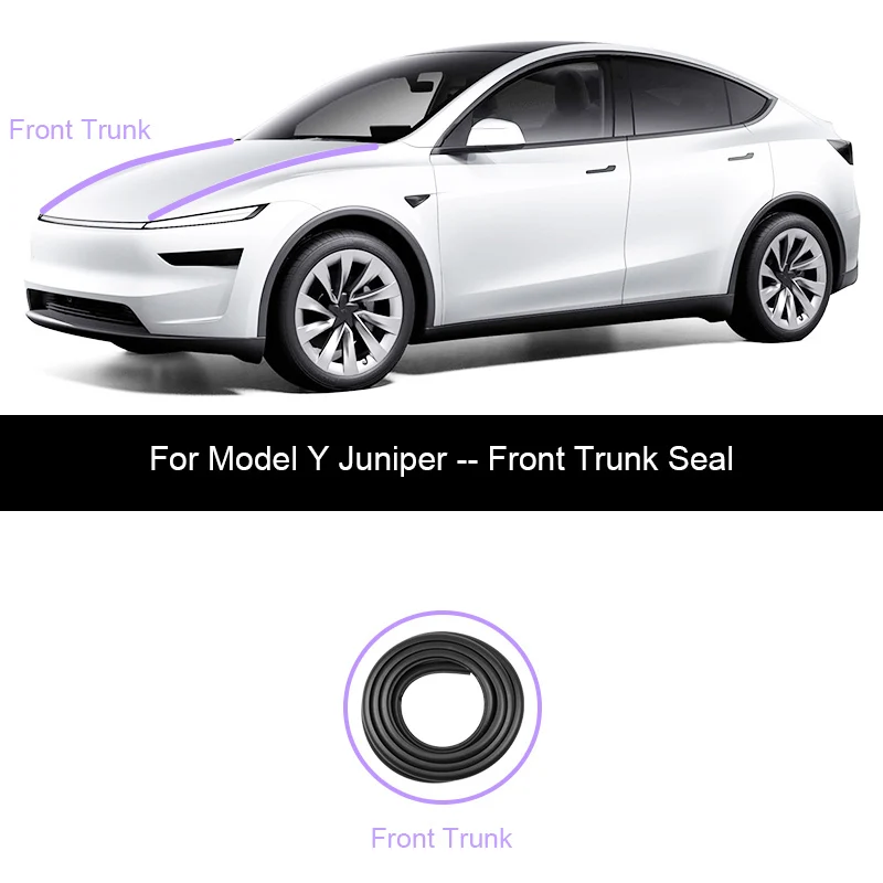 Für Tesla Model Y Juniper Türdichtungsstreifen, schalldichter Gummi-Dichtungsstreifen für die Abdichtung von Highland B-Säulen, Geräuschreduzierung