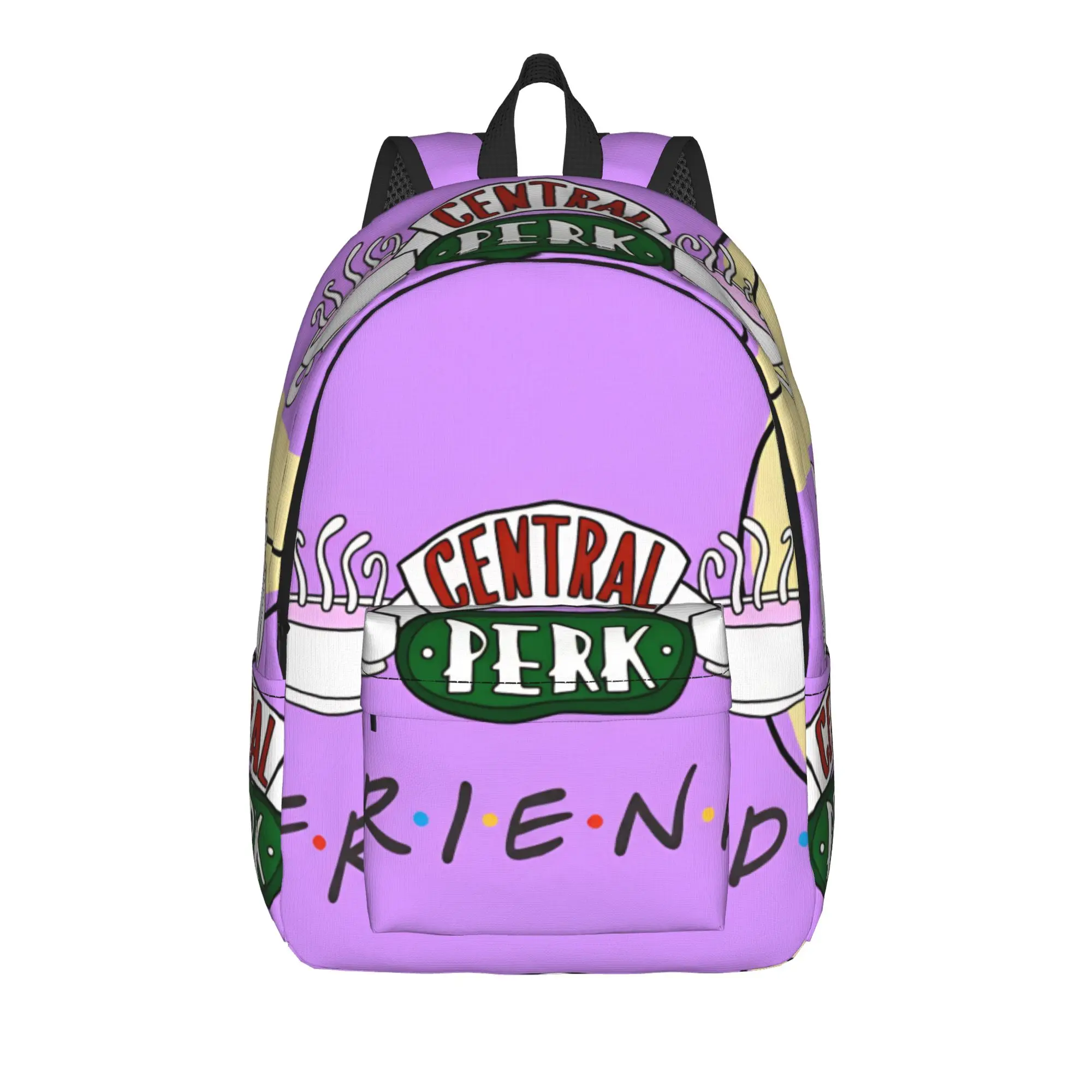 

Friends Cafe Mark Backpack Camping Backpacks Women Designer Breathable High School Bags Leisure Rucksack