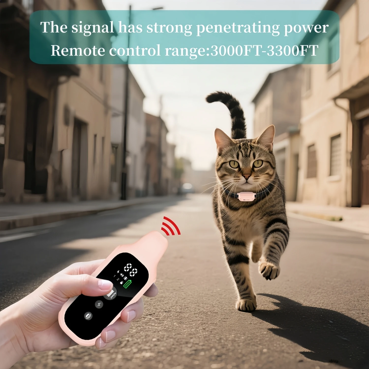 YHLC 800mm Cat Training Collar,Cat Shock Collar with Remote ,Cat Stop Meowing Collar, Cat Remote Control Collar Pet Products