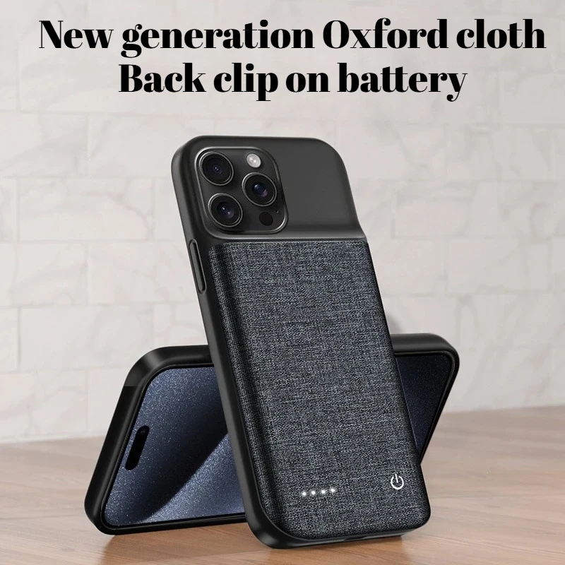 

Аккумулятор емкостью 6800 мАч для iPhone 15 14 Pro Max, чехол для беспроводного зарядного устройства, портативный внешний аккумулятор, порт, быстрая зарядка