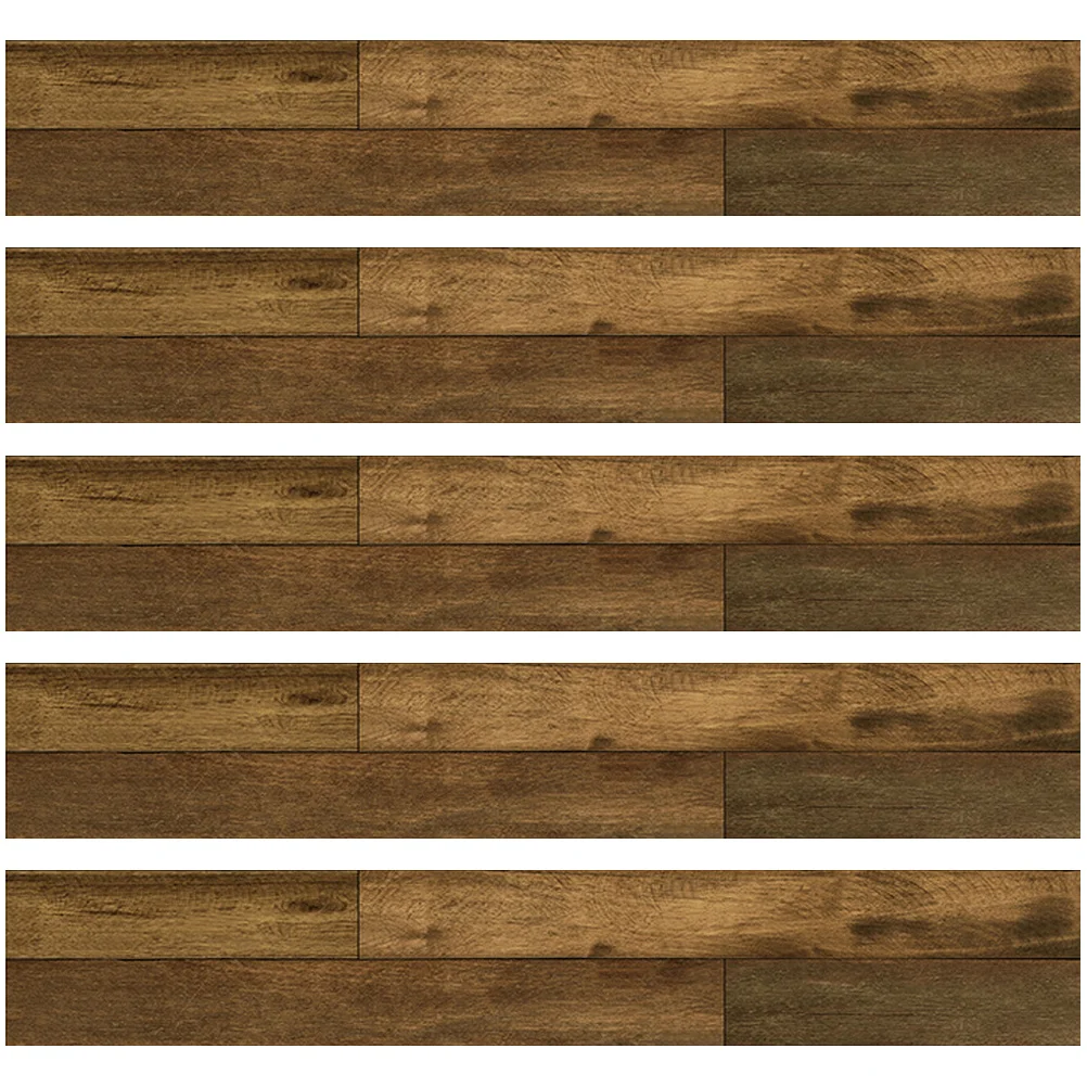 

5Pcs Peel and Stick Floor Tiles Wood Grain Self Adhesive Floor Planks Durable PVC Flooring Sticker for Bedroom Living Room Study