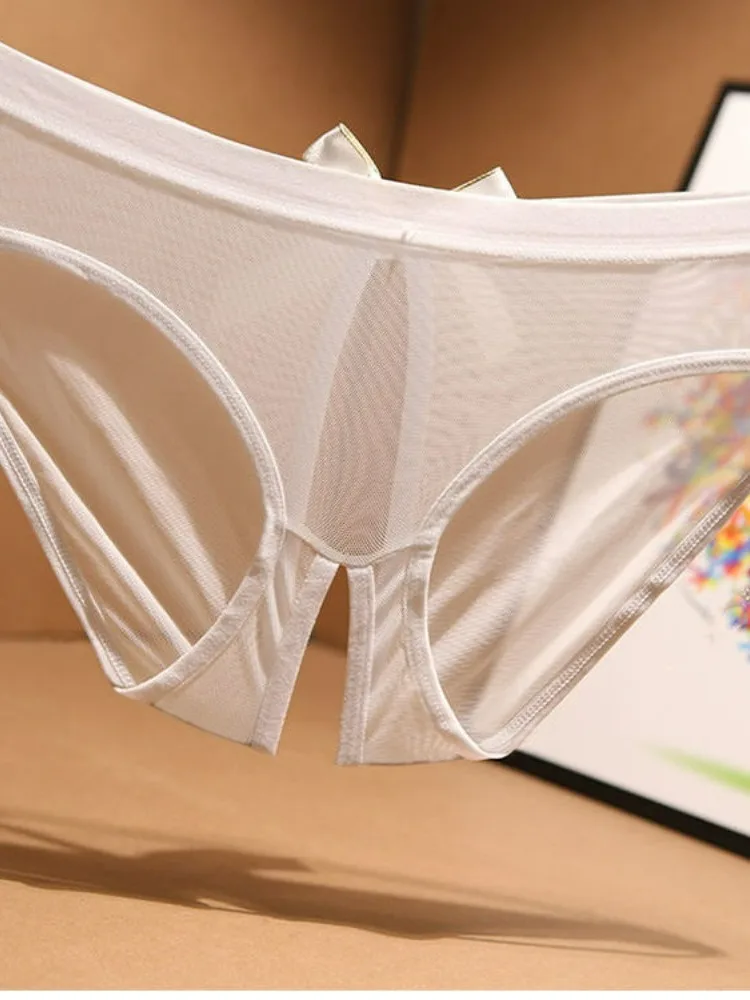 

Новые модные тонкие женские трусики-шорты из тюля с узлом, удобные, дышащие, сексуальные