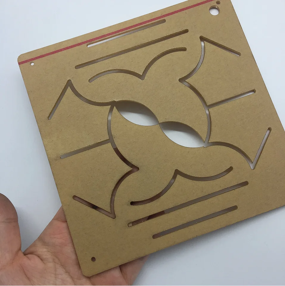 

9pcs Home Diy Handmade Accessory Chinese Style Pattern mold,Hexagon Acrylic Tool Transparent Embroidery Drawing Template