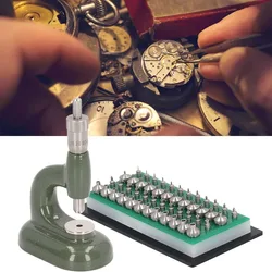 Watch Repair Tool Watch Press Set Watch Back Case Closer Watchmaker Jewelling Tool Aluminum Alloy Green With 48Pcs Dies