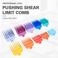 10Pcs Universal Hair Clipper Limit Comb Guide Attachment Set 1.5mm-25mm Professional Electric Hair Trimmer Accessories