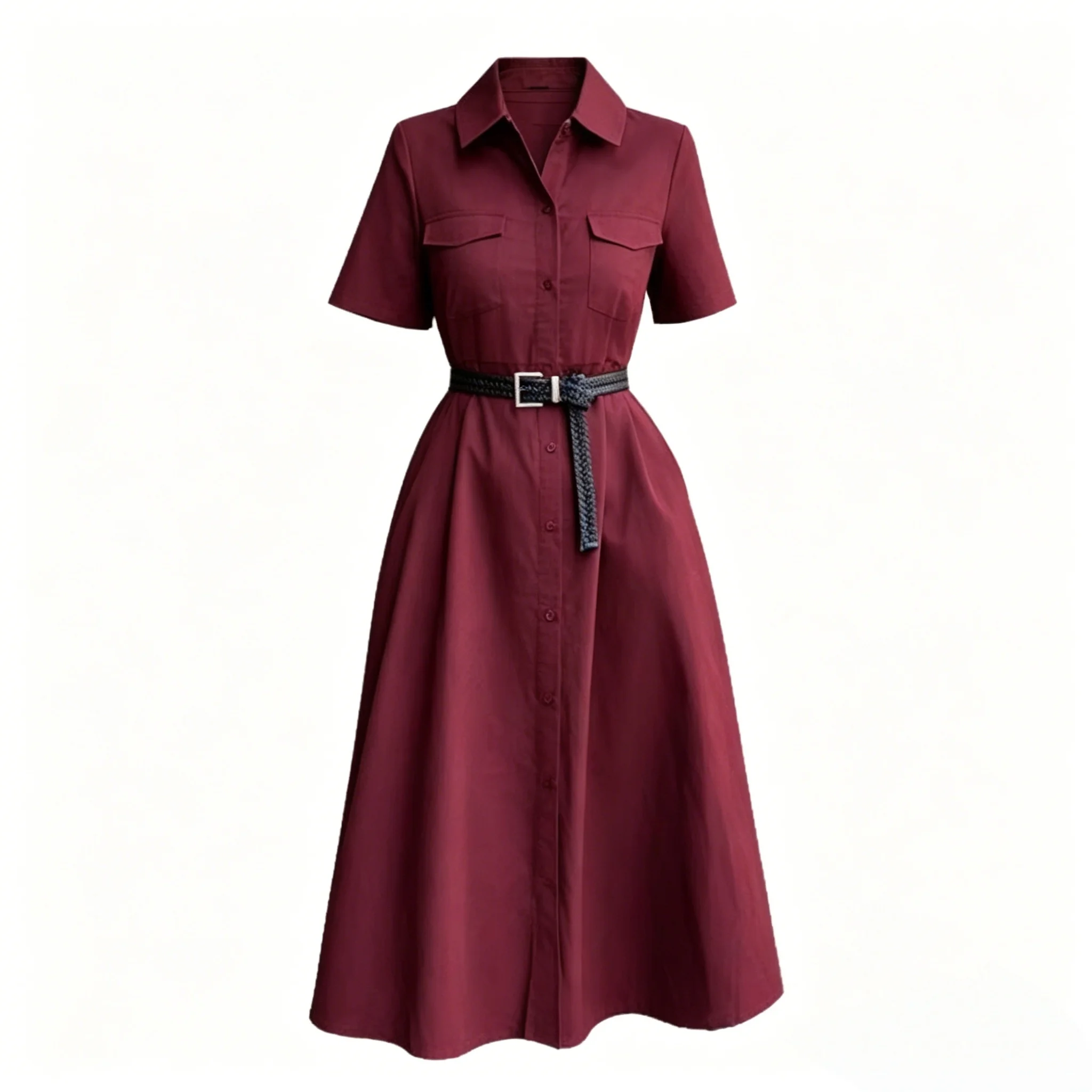 Women Spring Summer New Lady Style Tie Waist Dress