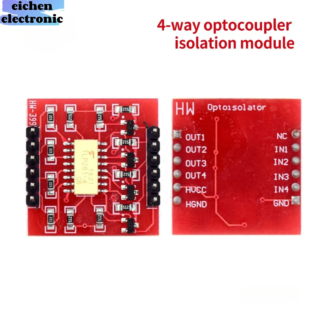 10pcs TLP281 for 4 Channel Optocoupler Isolation Modul High and Low Level Expansion Board for Arduino Electronic Building Blocks