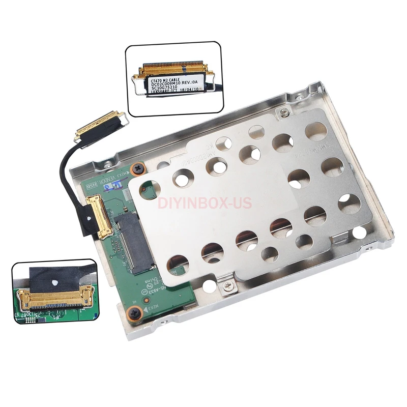 YY+New for  Lenovo ThinkPad T470 T480 SSD HDD NVMe M.2 Adapter Caddy 01AX994 W/ Cable view 3