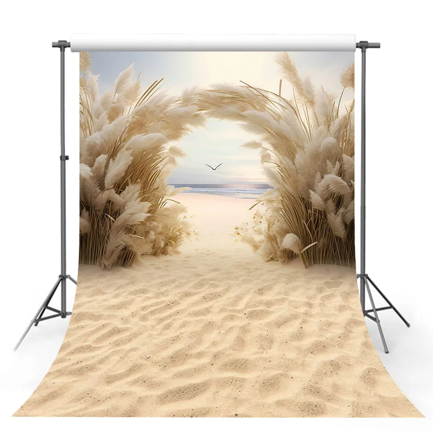 

Mehofond Photography Background Boho Pampas Grass Floral Beach Kids Birthday Party Wedding Portrait Decor Photo Backdrop Studio