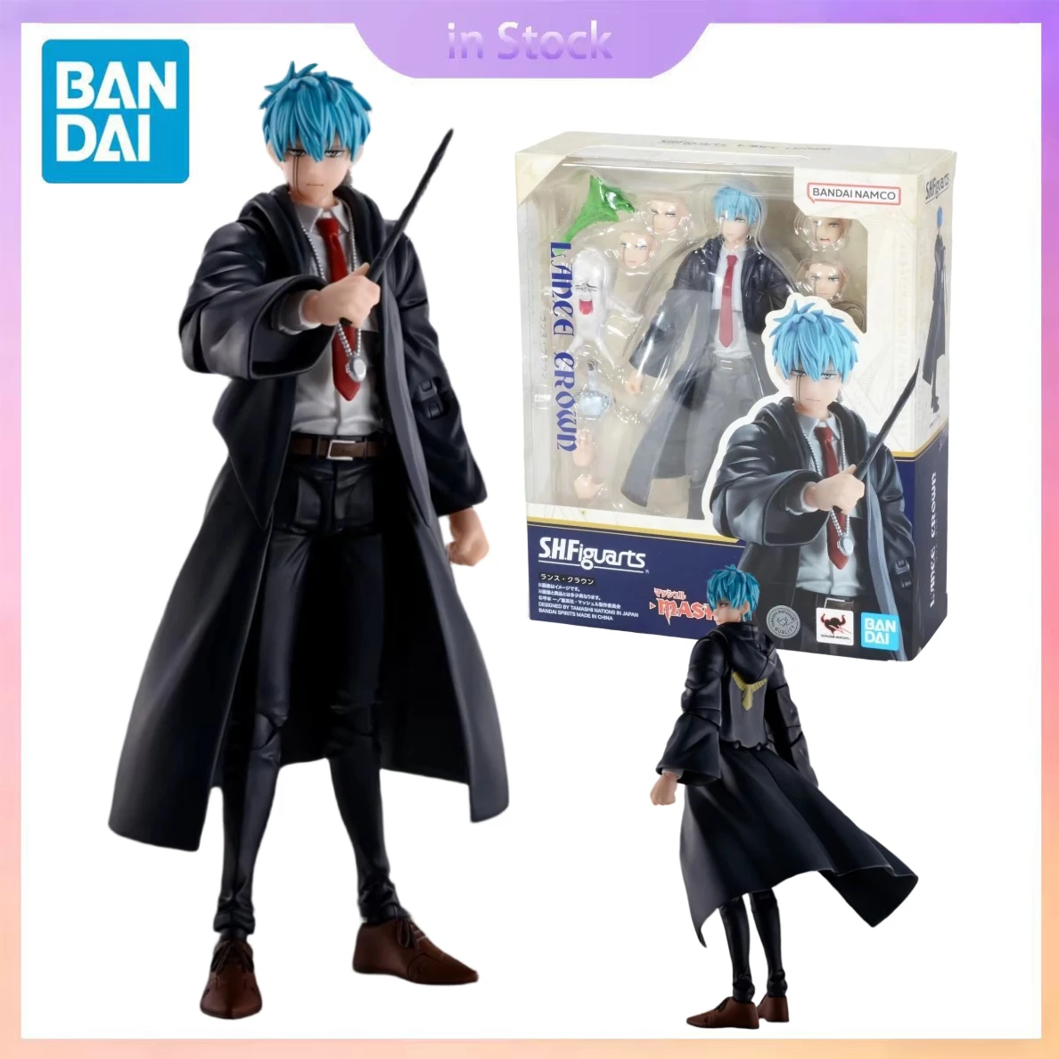 

Original BANDAI Genuine In Stock S.H.Figuarts Mashle Lance Crown 155mm Anime Collection Action Figure Model Kits Toys Gifts