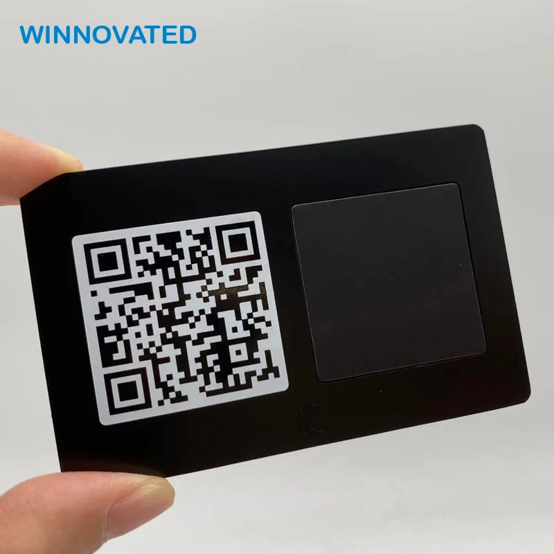 

10 0.pieces.Custom.High Quality Personalized QR Code Printing RFID NFC Metal Business Card