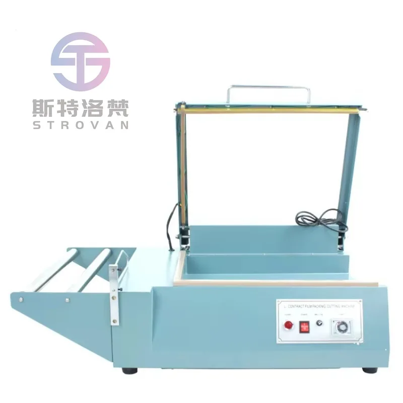 L Bar Shrink Film Sealing Cutting Machine POF Heat Shrink Wrapping Packaging Machine for Carton Gift Box Cosmetic Packaging