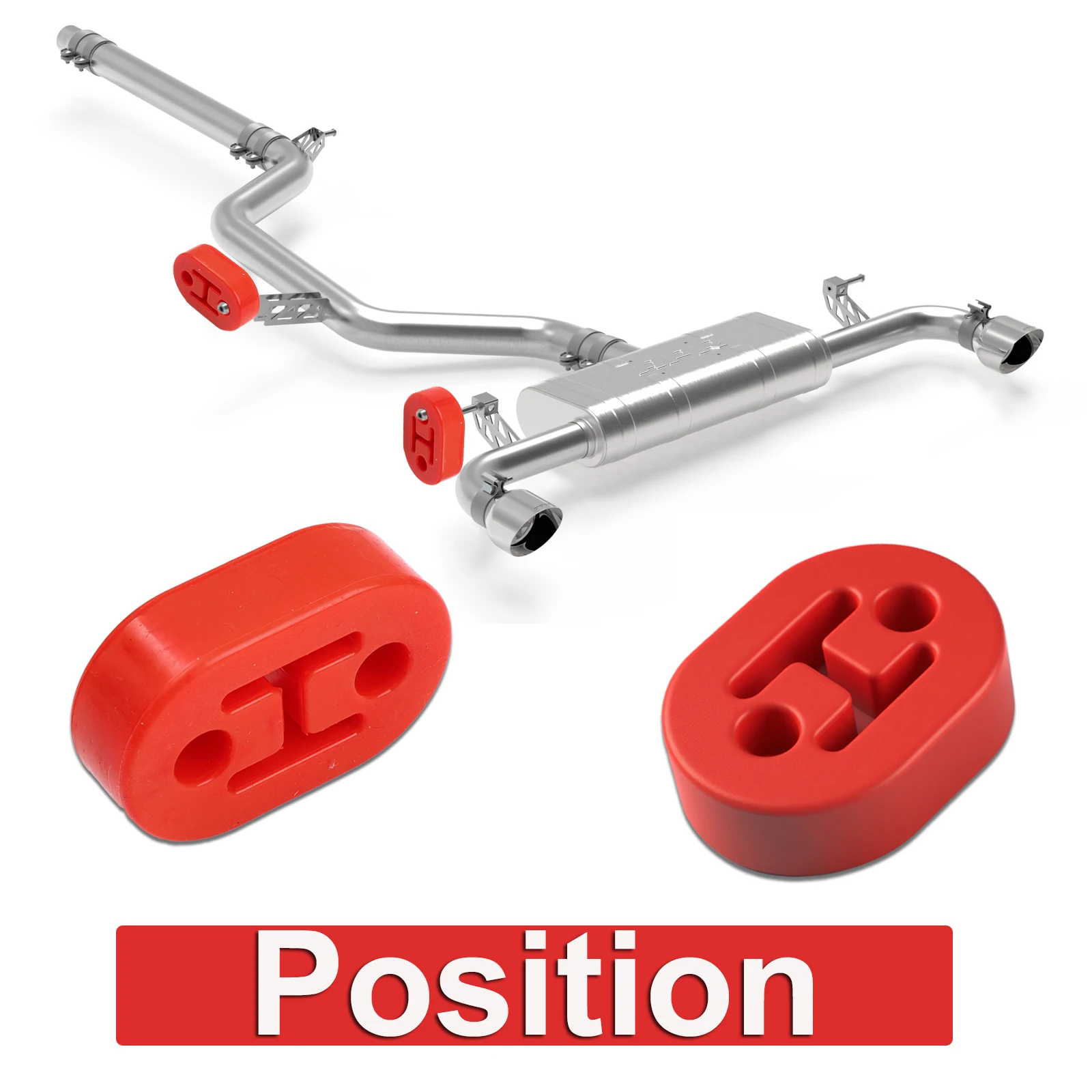 2Pcs Universal รถ Polyurethane ท่อไอเสียท่อยึดแขวนฉนวน Grommet Bushing Rod สนับสนุน11Mm 2ซ่อม