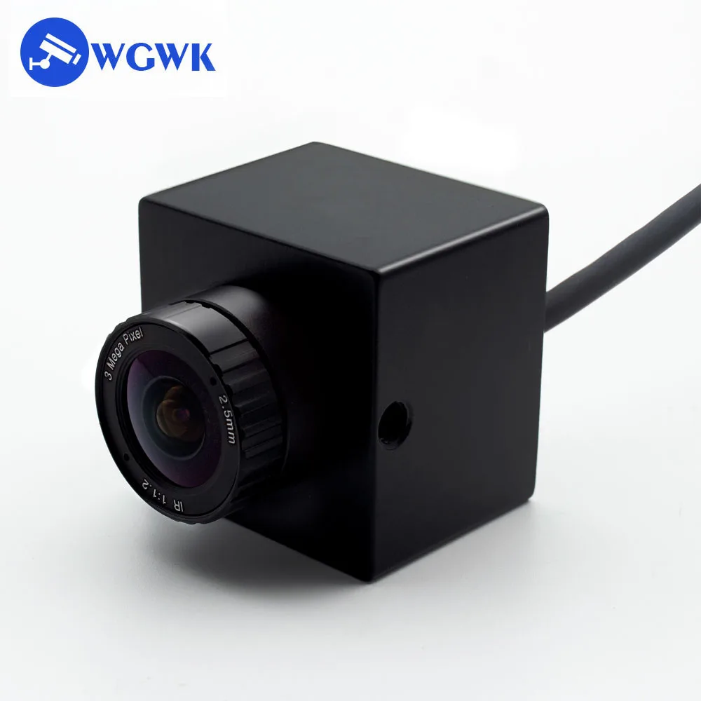 

WGWK 2.5mm Wide Angle Fisheye Lens Square Onvif Mini Camera Surveillance 2/4MP HD CCTV Video for Industry Security IP Camera