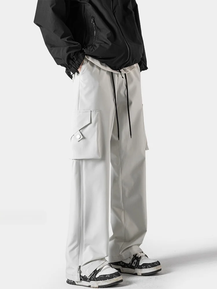 

Men's Waterproof Cargo Pants Autumn New Sle American High Street Loose Wide Leg Pants Large Size Workwear Casual Trousers