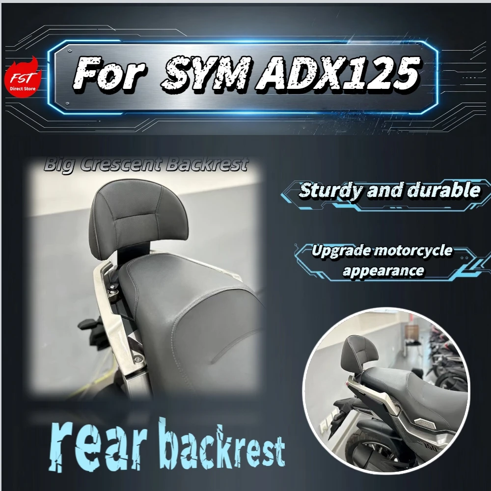 For SYM ADV125 Passenger Backrest Cushion Ergonomic Lumbar Support Long Ride Comfort Anti-fatigue Moto Accessories