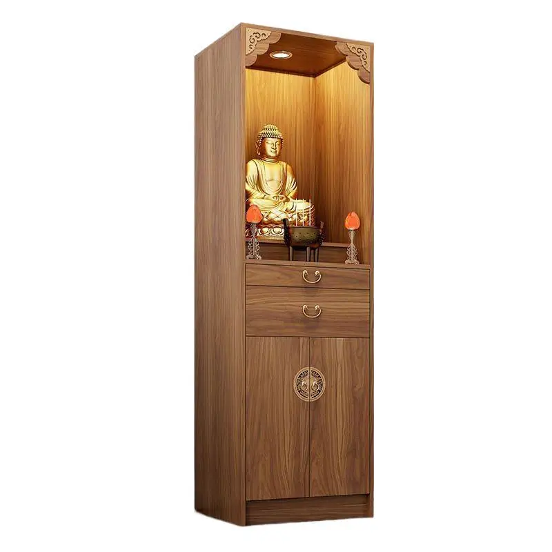 LMM solid wood Buddha niche, new Chinese standing cabinet, Buddha stand, Buddha cabinet, household altar offering stand