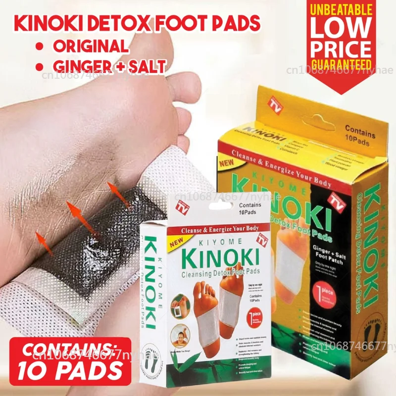 Hot Sale Korea KINOKI Foot Pads Toxins Remover Cleansing Detox Foot Patchs Healthy Pad Wellness Spa Sleeping Pads saude e beleza