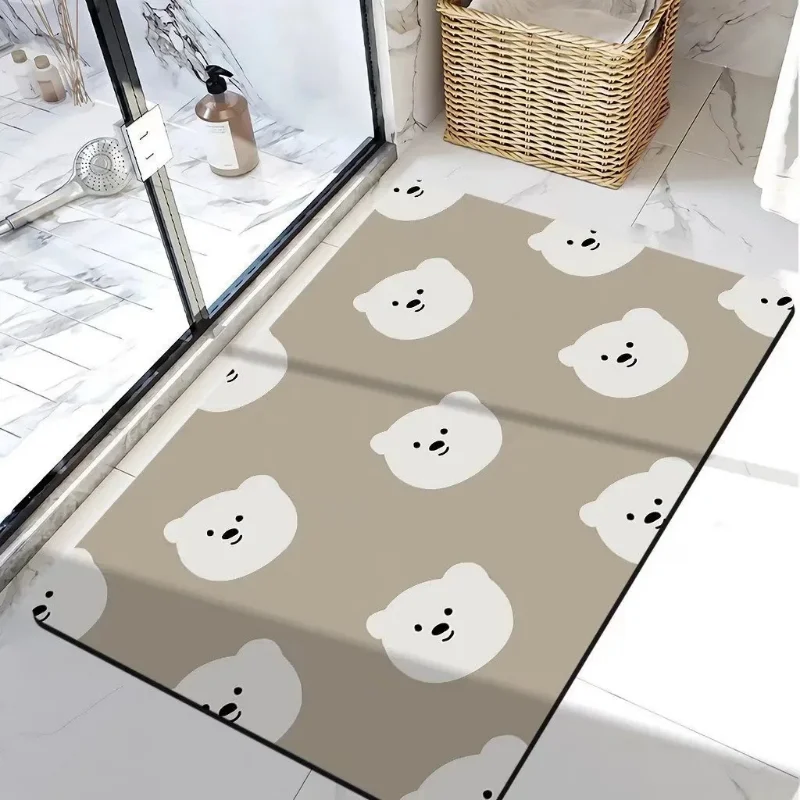 Cartoon Diatom Mud Floor Mat Bathroom Can Absorb Water Prevent Skidding and Quickly Dry Mat and Enter The Door Mat