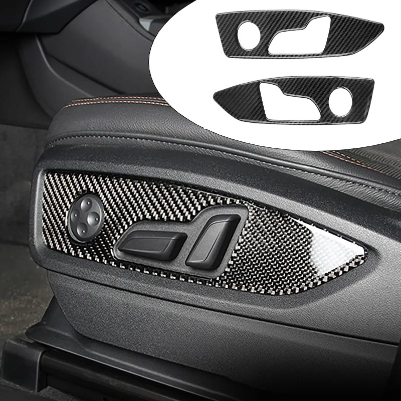 

Автомобильные аксессуары из углеродного волокна, панель регулировки сиденья, декоративная накладка для Audi Q5 FY 2018-2022, внутренняя Стайлинг, авто наклейки