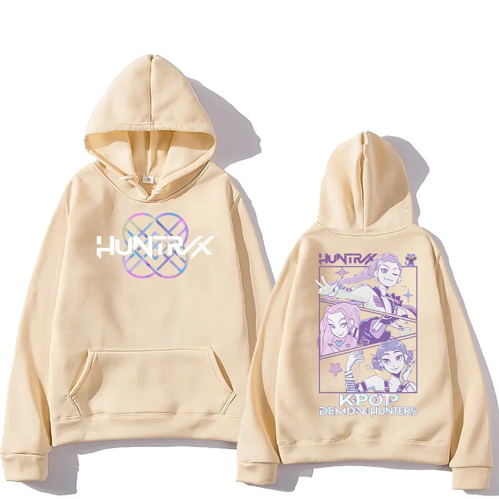 KPop شيطان الصيادين النساء هوديس Merch Kpop الرجال البلوز عارضة أزياء الشارع الشهير الاتجاهات المتضخم أنيمي أعلى