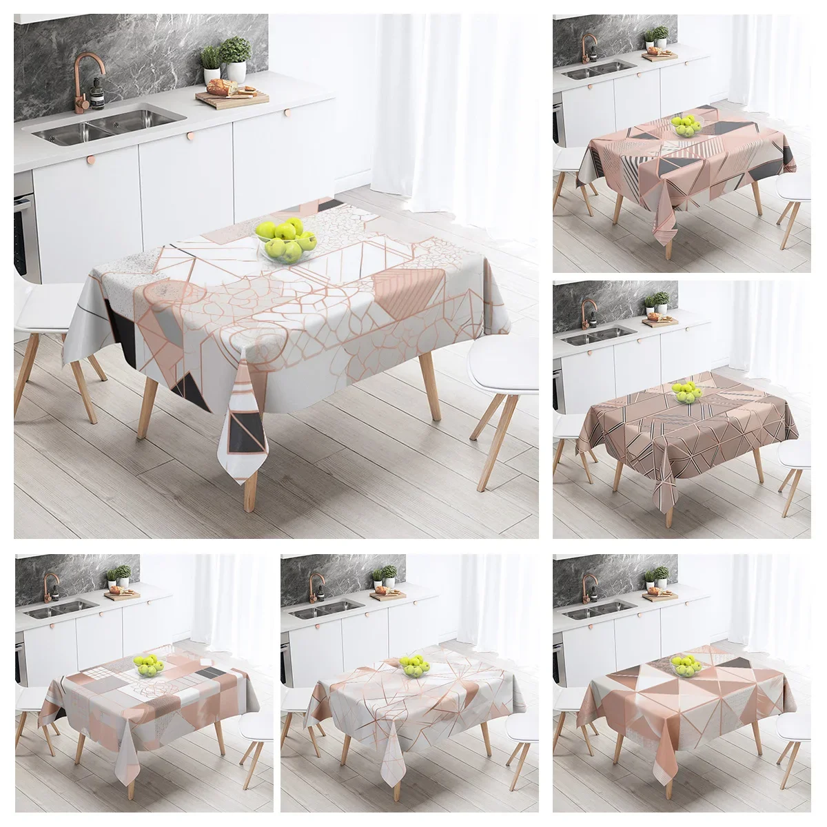 Home tablecloths dining decoration and rectangular table accessories waterproof cloth Anti-stain simple Modern abstract nordic