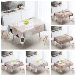 Home tablecloths dining decoration and rectangular table accessories waterproof cloth Anti-stain simple Modern abstract nordic
