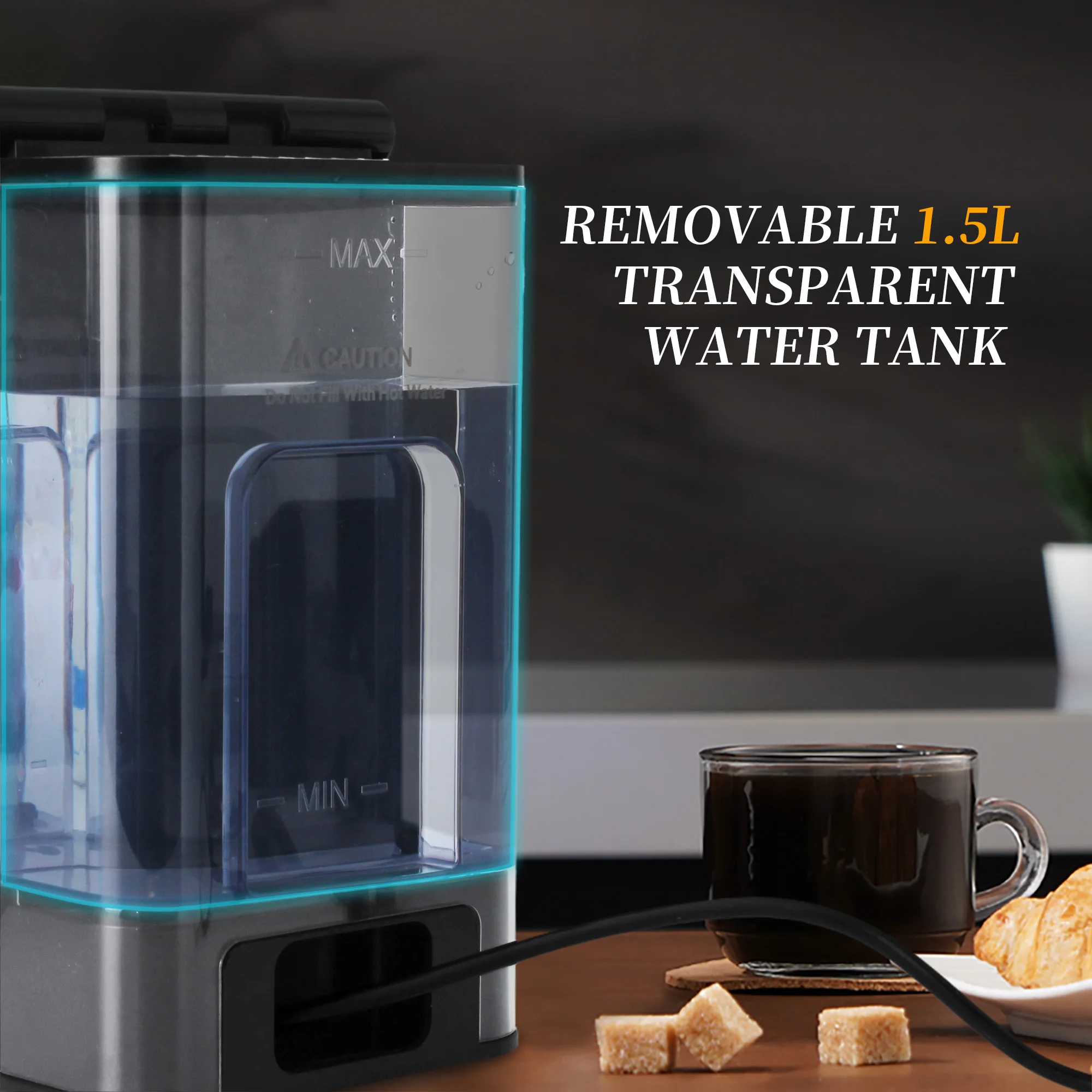 ماكينة صنع القهوة سعة 12 كوبًا مدمجة في مطحنة شفرات للفاصوليا أو ماكينة القهوة المطحونة القابلة للبرمجة #5