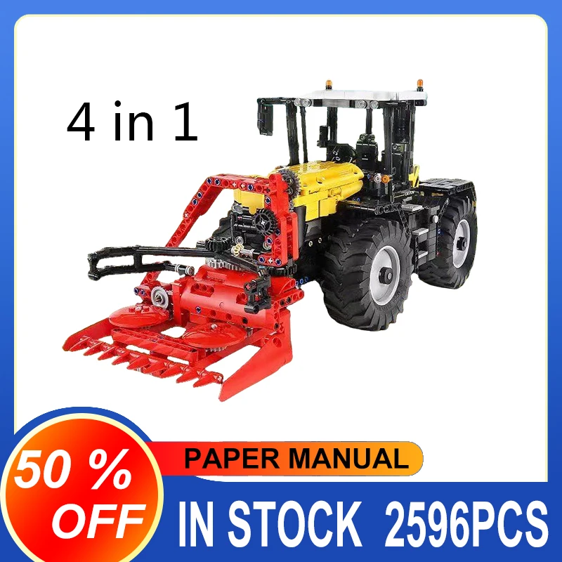 

MOULDKING 17019 Vintage Gift Educational Toys for Boys Tractor Fastrac 4000er 4 in 1 Series With RC Bricks Blocks Gifts for Kids