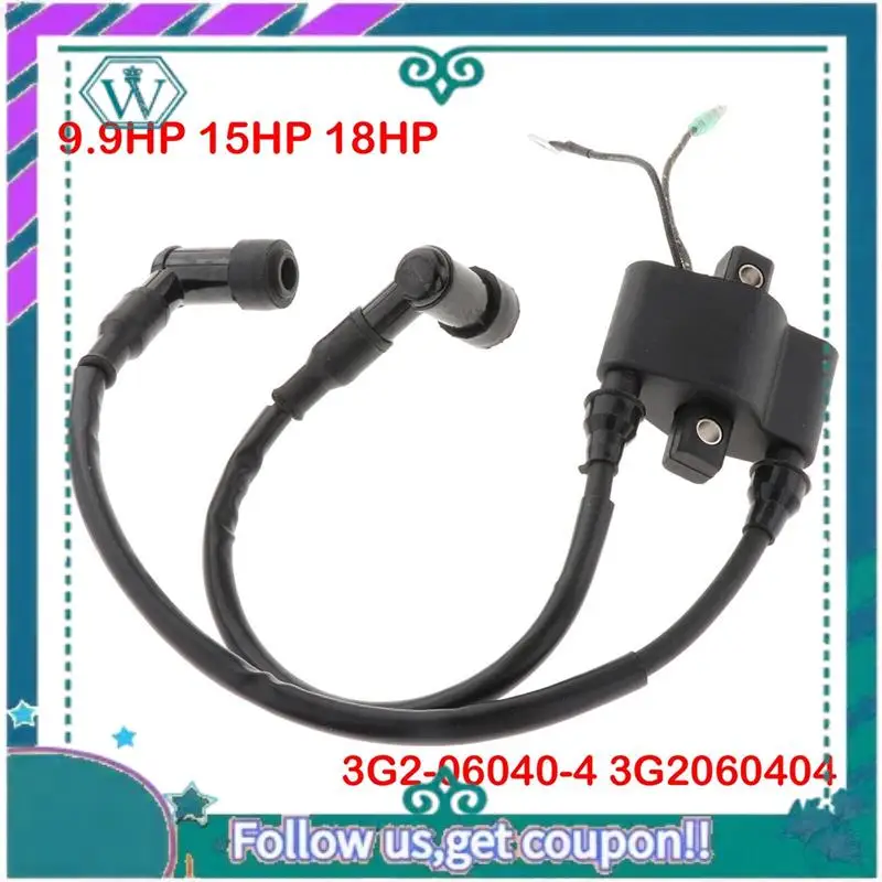 

AA92-1 PCS Outboard Boat Motor Ignition Coil Parts 3G2-06040-4 803706A1 3G2-06040 3G2060404 Parts Accessories For Tohatsu 9.9 15