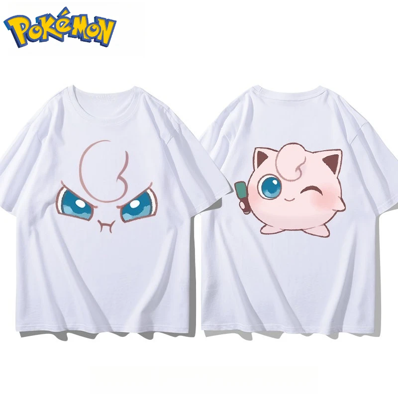 

Новинка 2025 года, футболка с 3D принтом Pokémon Jigglypuff, дышащая, быстросохнущая, Harajuku, свободный повседневный универсальный топ с короткими рукавами