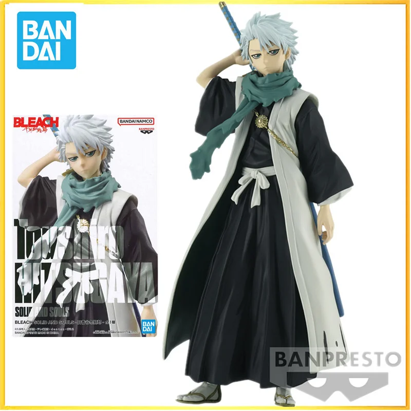 

In stock Bandai BANPRESTO original BLEACH Anime SOLID AND SOULS Hitsugaya Toushirou PVC Action Figures Figurine Toys