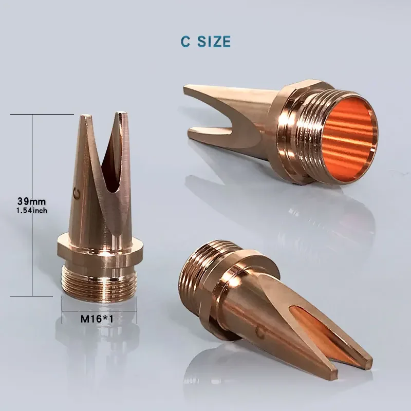 M16 Fiberlaser Lasersysteem Koperdraadtoevoermondstuk AS-12 BS-16, 1 Set Reserveonderdelen voor SUP23T HW980 4-in-1 Laserlaskop