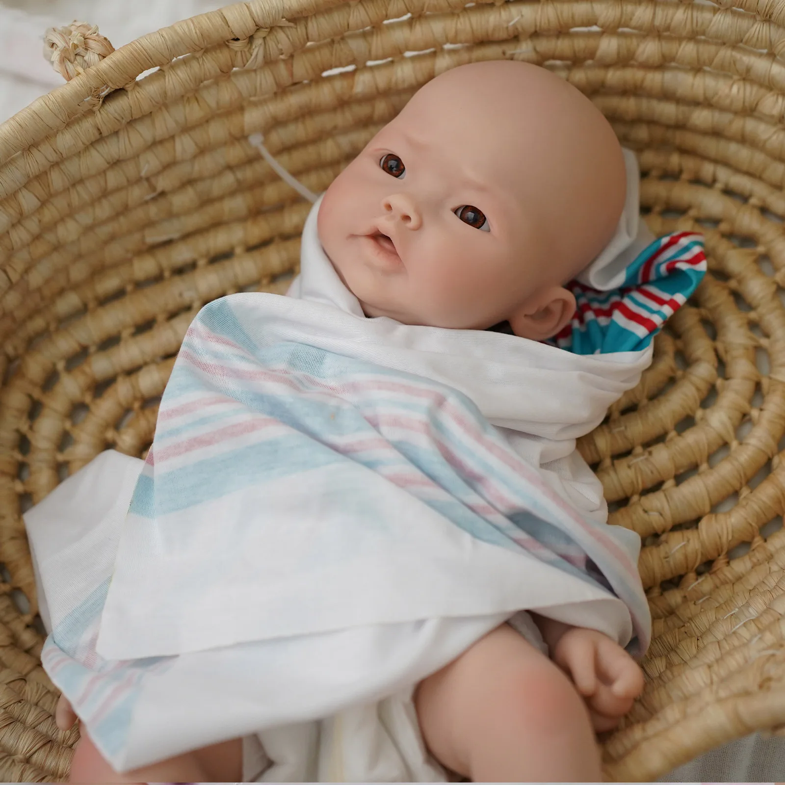 

17-дюймовые полностью мягкие силиконовые куклы реборн, реалистичные куклы для новорожденных, не виниловые куклы