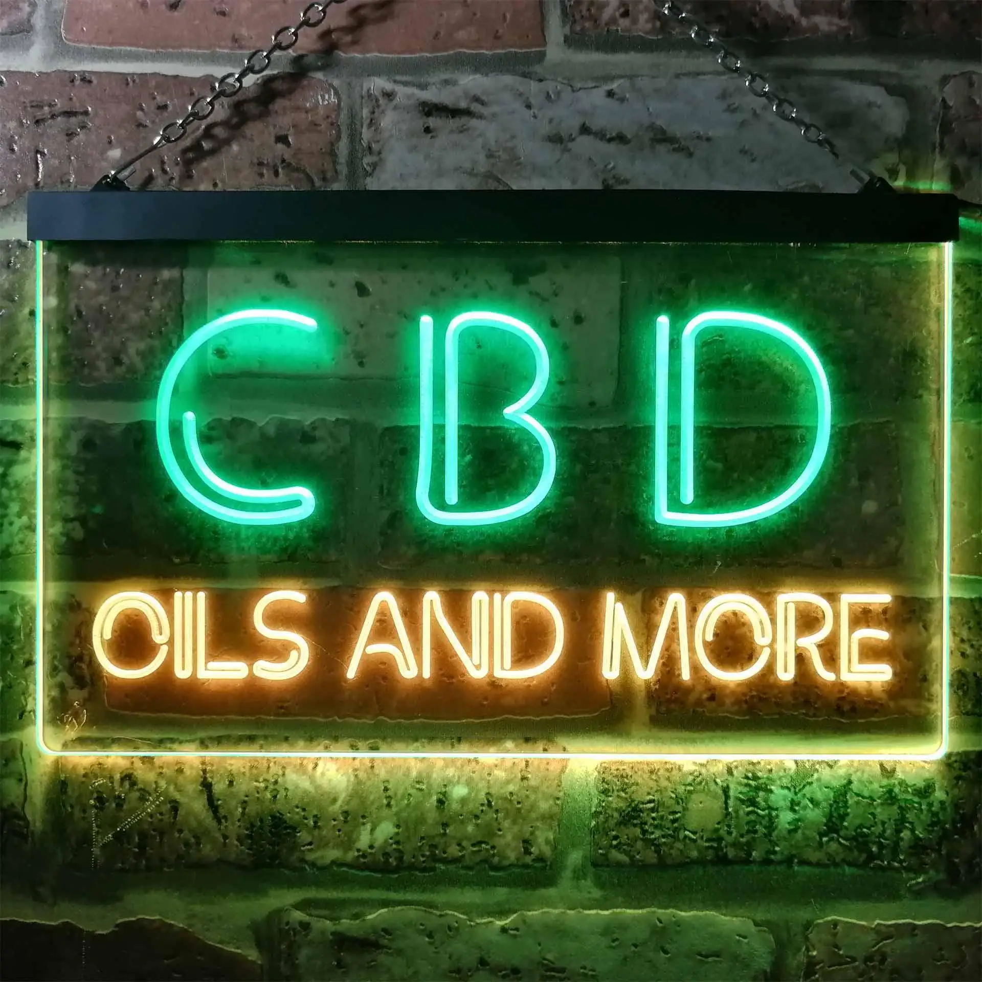

CBD Cannabidiol Open Wall Decor Dual-color LED Neon Sign st6-i1091
