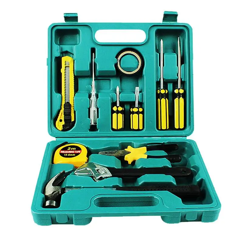 Hand Tool Sets 12 Pcs TPR Car Repair Tool Kit Set Socket Set Mechanical Tools Box Home Screwdriver Kit For Home Repair Workshop