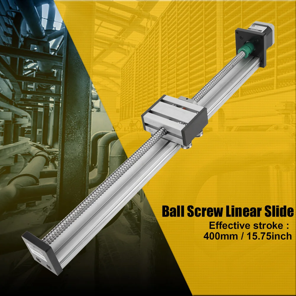 

1204 Ball Screw Linear Slide Stroke Long Stage Actuator with Stepper Motor 400mm Stroke