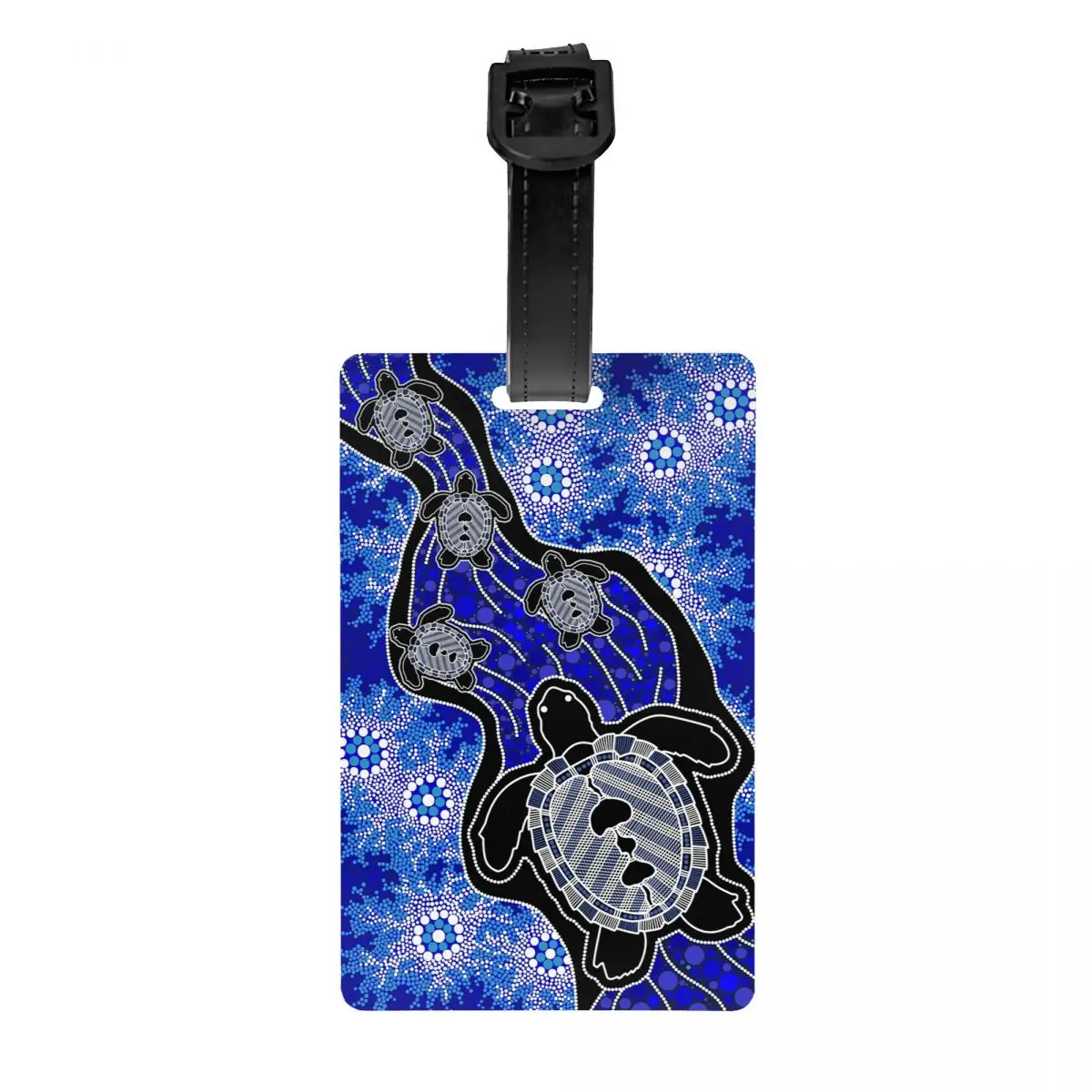 

Baby Sea Turtles Luggage Tag Custom Australian Aboriginal Art Baggage Tags Privacy Cover ID Label