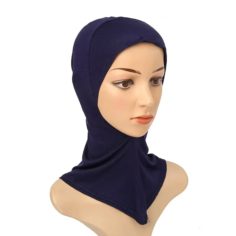 Muslim Full Coverage Undercap Women Cotton Jersey Hijab Elastic Bonnet Plain Underscarf Fashion Inner Headband Turban