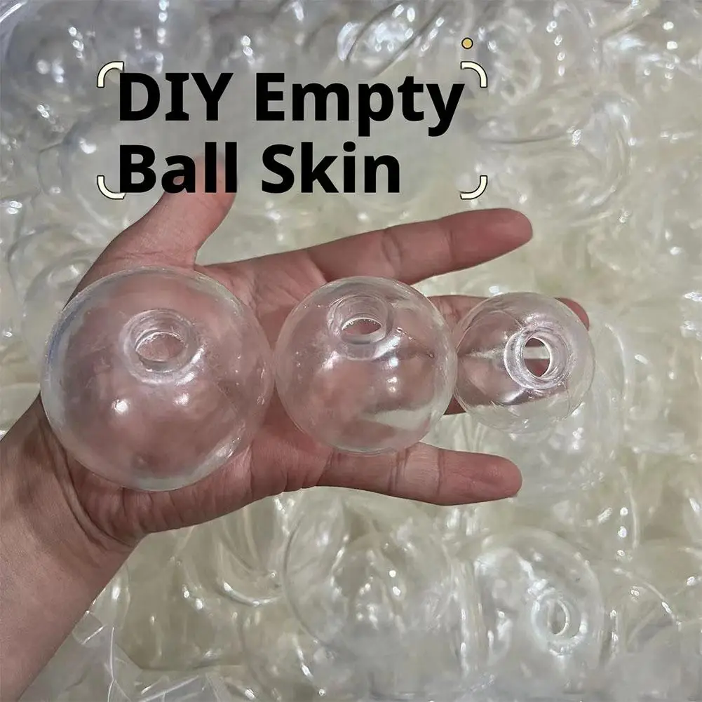 Cápsula Vazia DIY para Brinquedo Squishy Artesanal, Pele de Borracha Macia Transparente para Bola de Maltose, Brinquedo Criativo Antiestresse