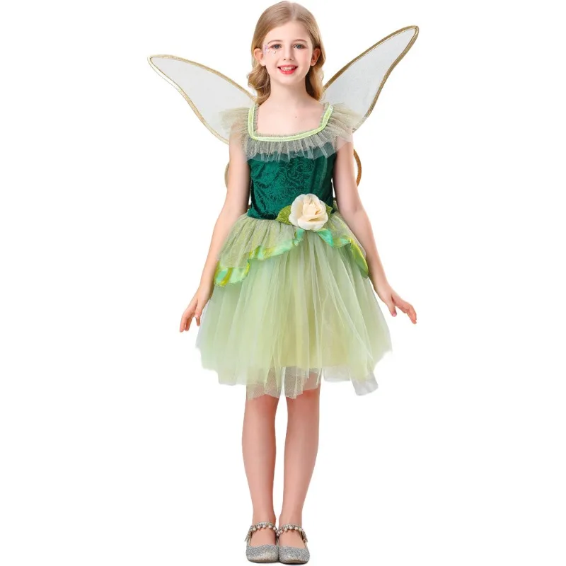 

Новые костюмы фей-цветочниц для девочек, волшебные наряды принцесс для Хэллоуина, тематические костюмы для детских праздников и ролевых игр