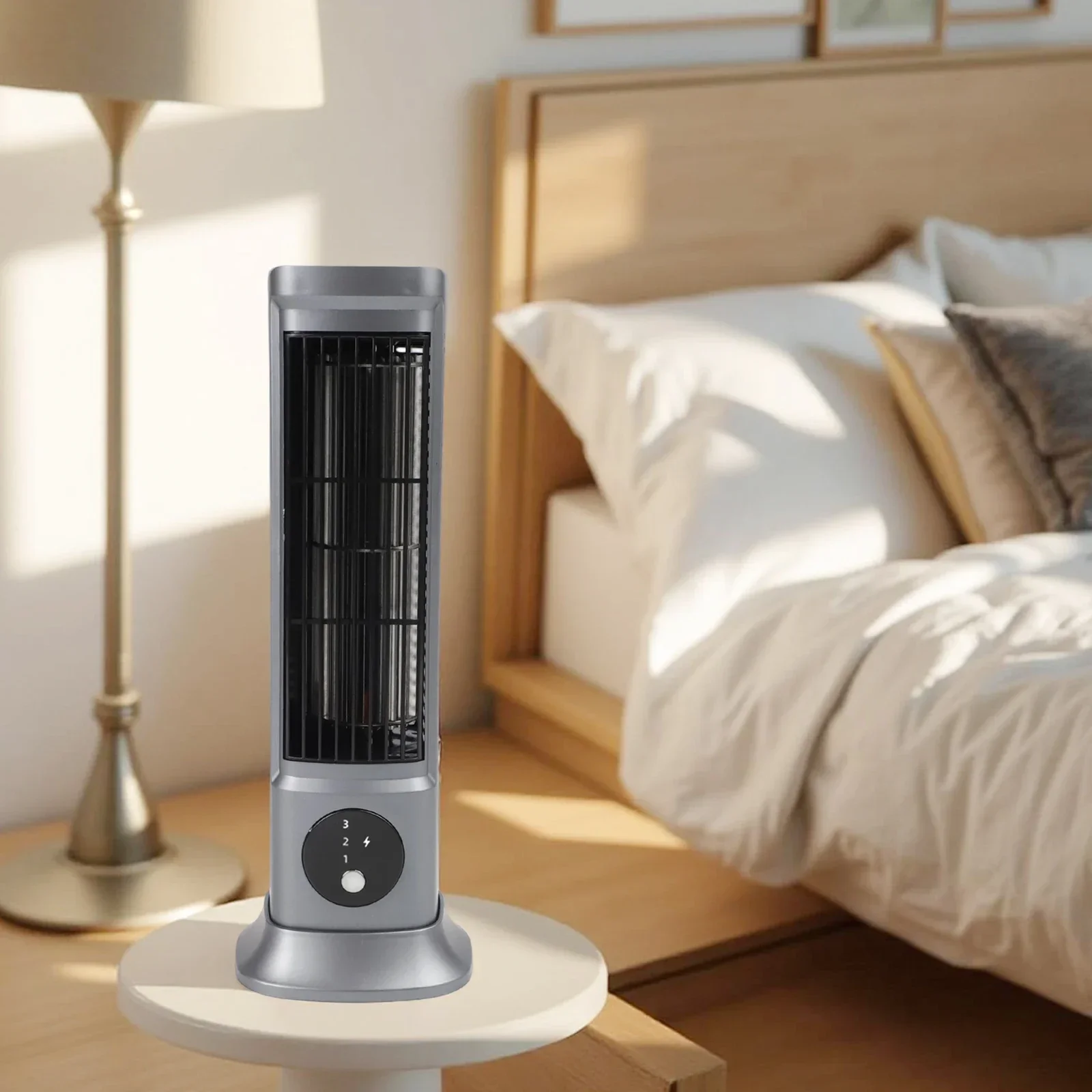 Portable Cooling Fan with Smart Display and 3 Speed Settings Rechargeable Design for Convenient Use at Home or Outdoors