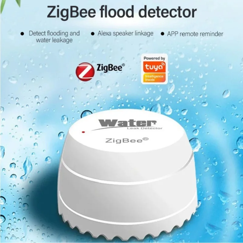 New Tuya Zigbee Gateway Smart Water Leakage Detector Sensor Smart Home Water Flood Sensor Works with Tuya Smart Life APP