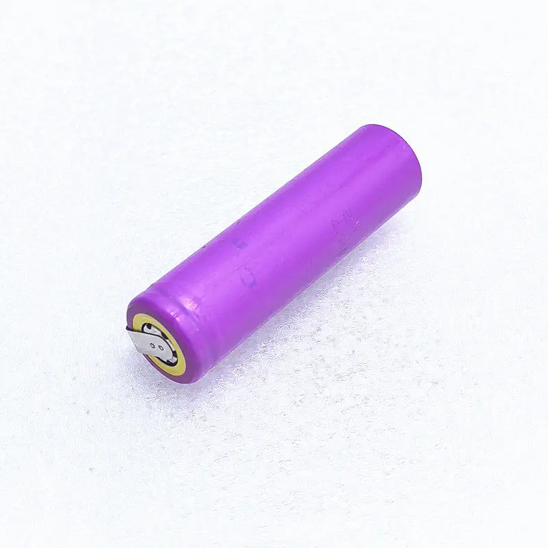 5pcs for sanyo 18650 3.7v rechargeable battery with solder tab hairdresser shaver special rechargeable 2450 mah