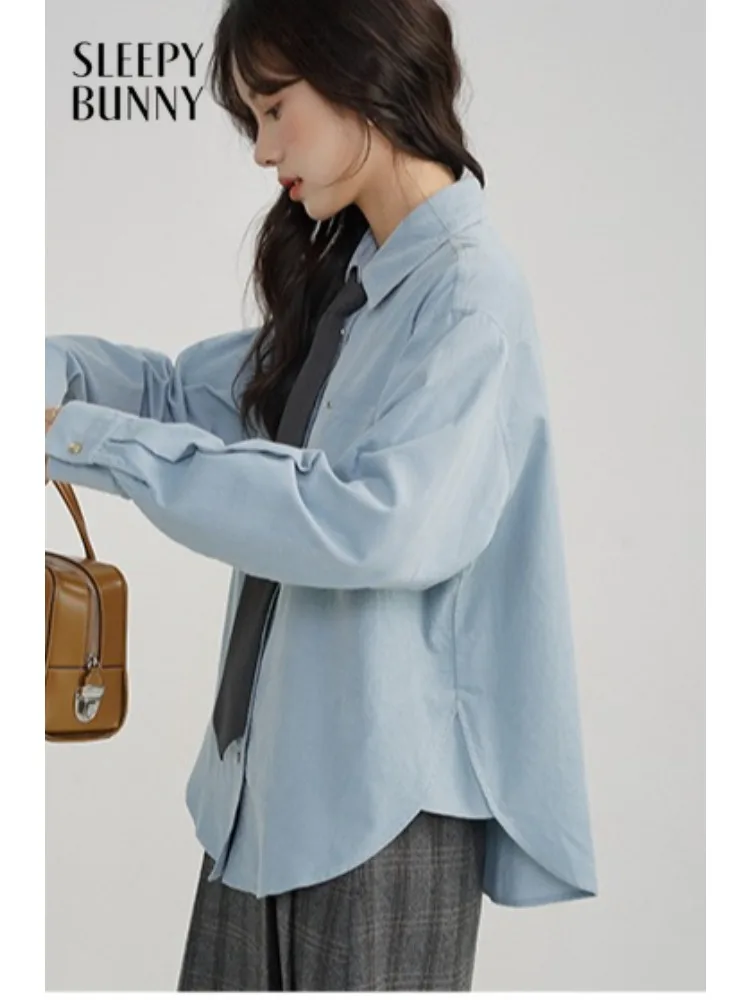 女性用ヴィンテージコーデュロイシャツ、スリムウィンターブラウス、クラシックな折り返し襟、シックなスクール風カジュアルトップ、デイリースタイリングに